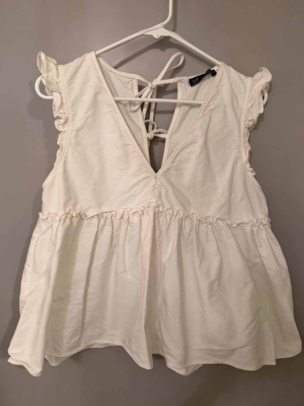 Zara Babydoll Ruffle Top